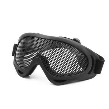 Външна Защита На Очите Удобни Страйкбольная Сигурност Тактическа Защита На Очите Метални Мрежести Очилата Goggle Черен